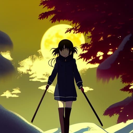 Tzimisce Vampire in Snowy Winter, Anime Key Visual