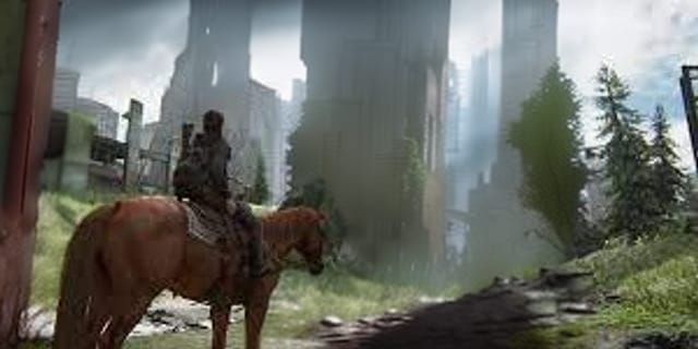 Ellie Rides Through Abandoned City: 3D Game Art