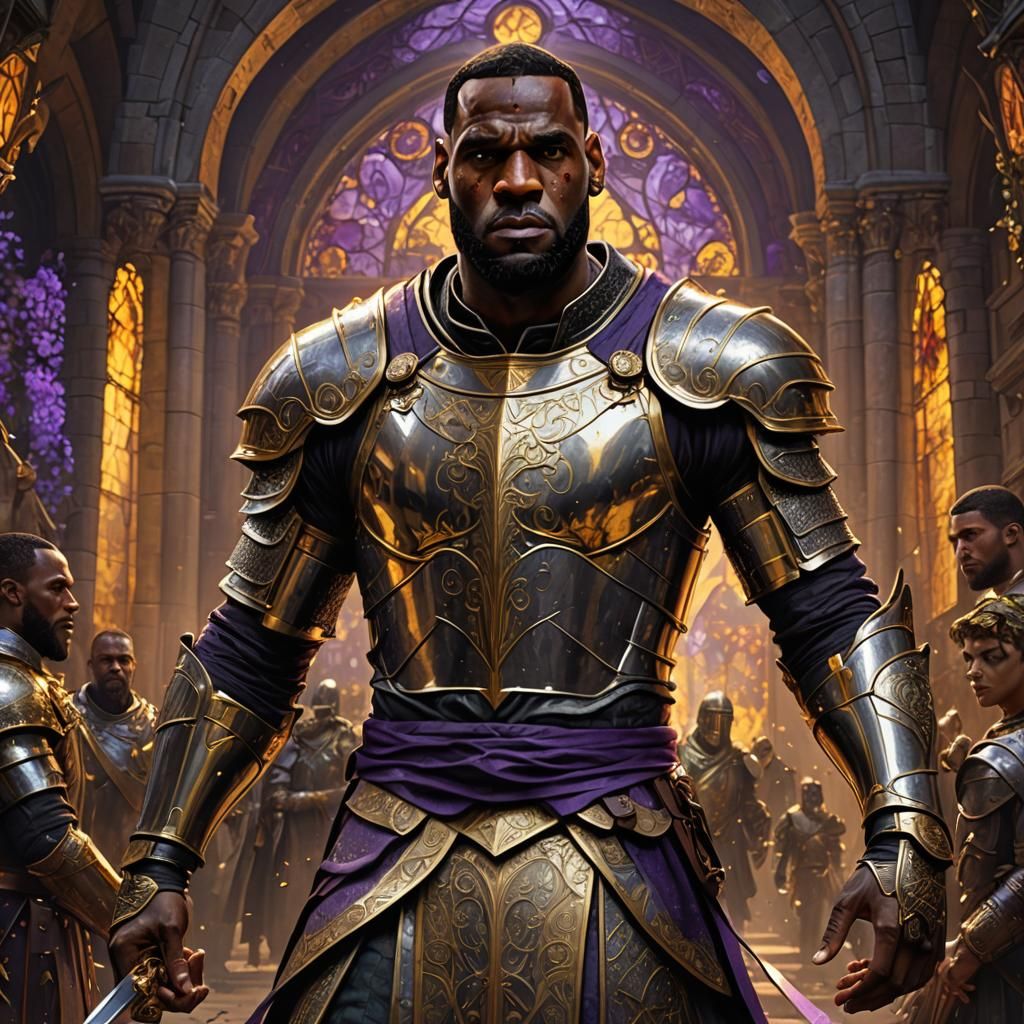 LeBron James as Knight: Dark Fantasy Concept Art