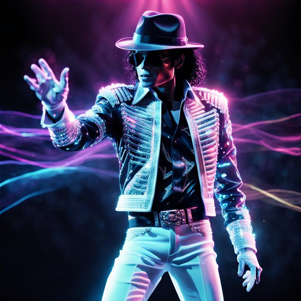 Surrealistic Holographic Vision of Michael Jackson in High D...