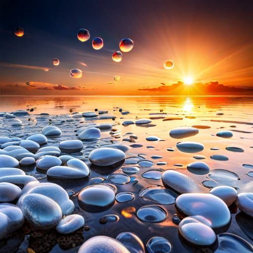 Sunset Bubbles