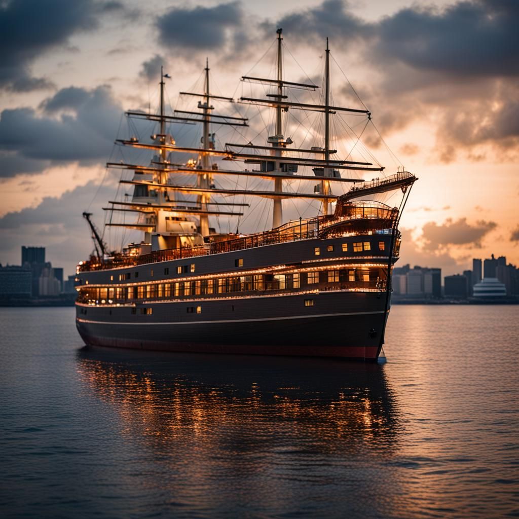 Ship Interior with Bed in Sharp Focus