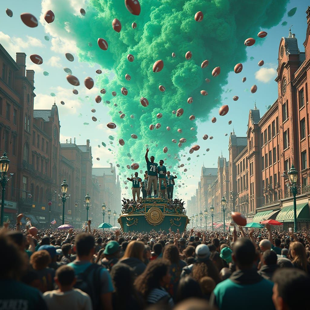 Philadelphia Eagles Victory Parade in Vibrant, Diverse Celeb...