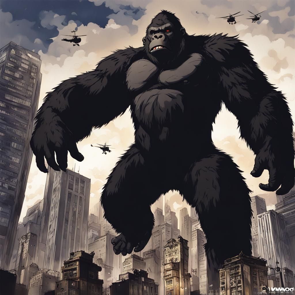 King Kong in Anime Style