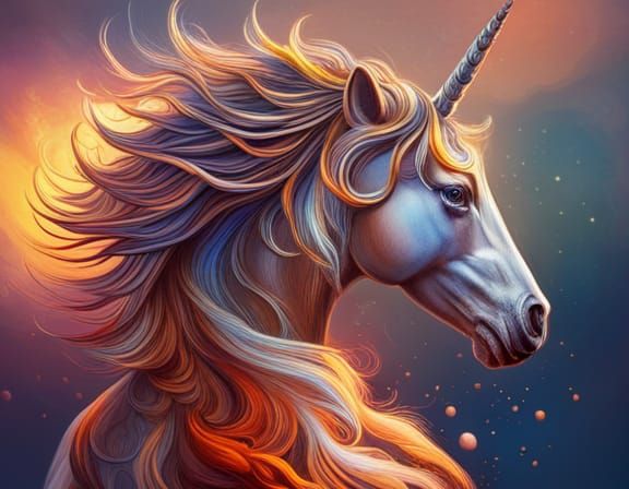 Intricately Detailed Unicorn Bottle in Splash Art