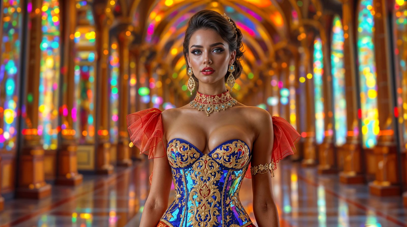 Elegant Rebel in Baroque Splendor