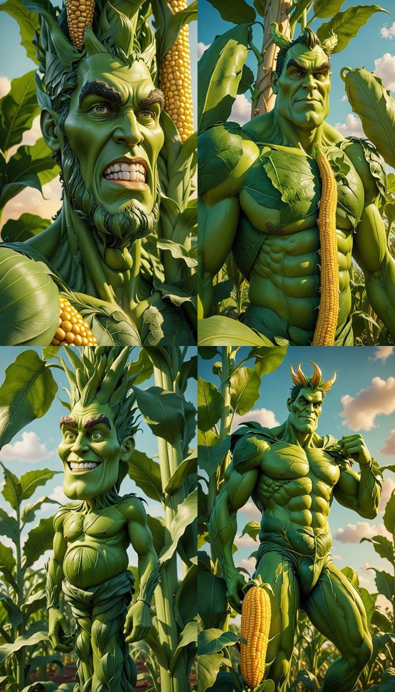 Jolly Green Giant with Beanstalk in 3D