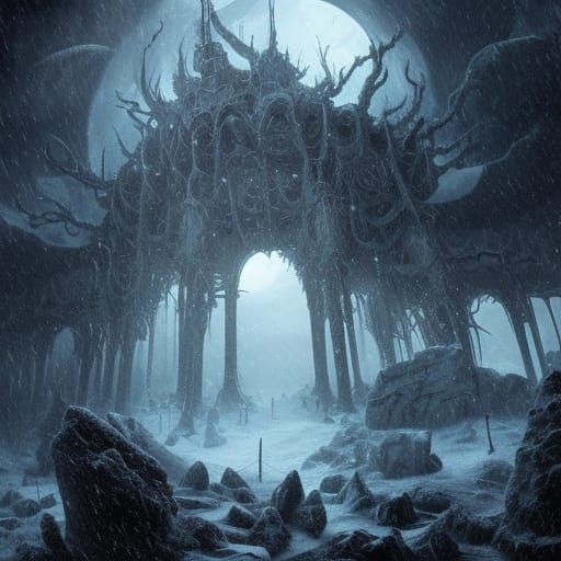 Eldritch Cosmic Horror in Pale Winter Nightmare