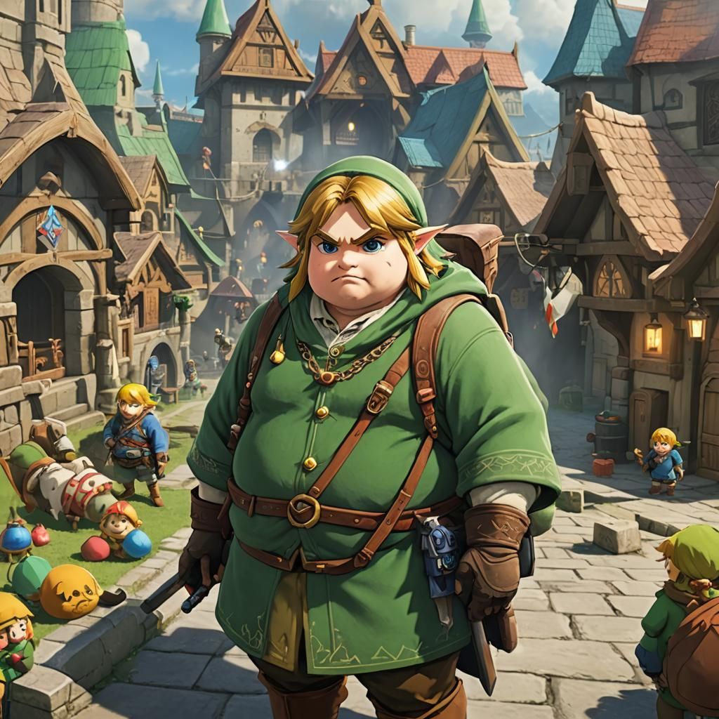 Hyperrealistic Homeless Link in Hyrule