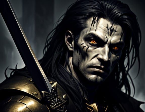 Vampire Knight in Gothic Dark Fantasy Art