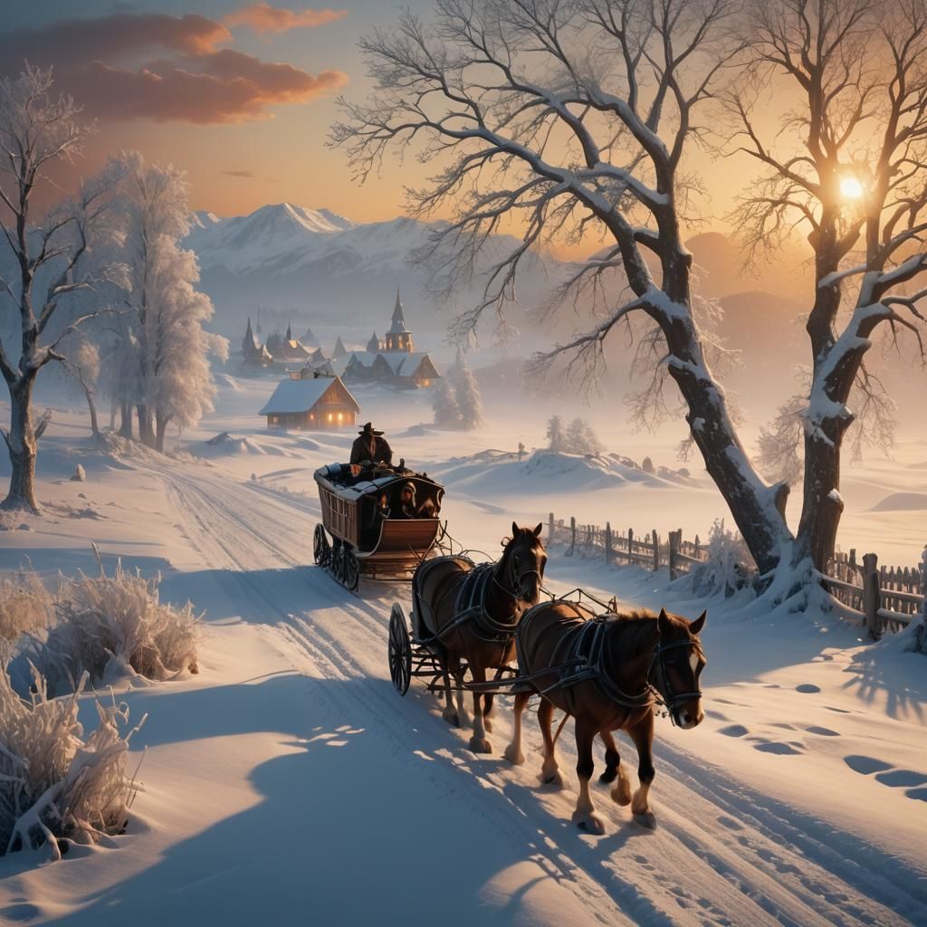 Epic Sleigh Ride at Golden Hour