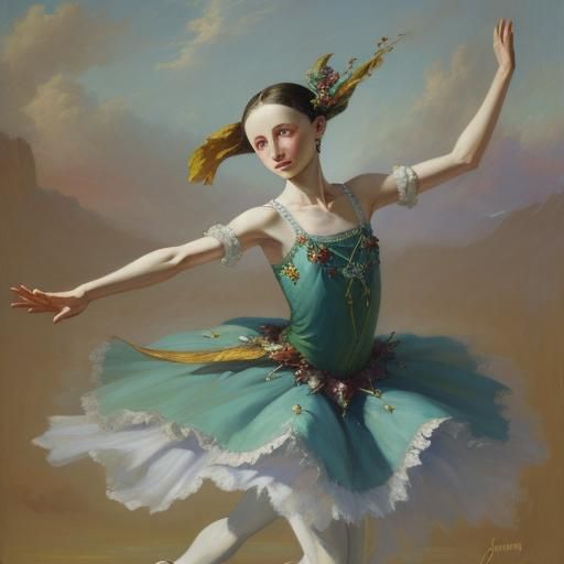 Anna Pavlova: Oil Painting by James Gurney Style