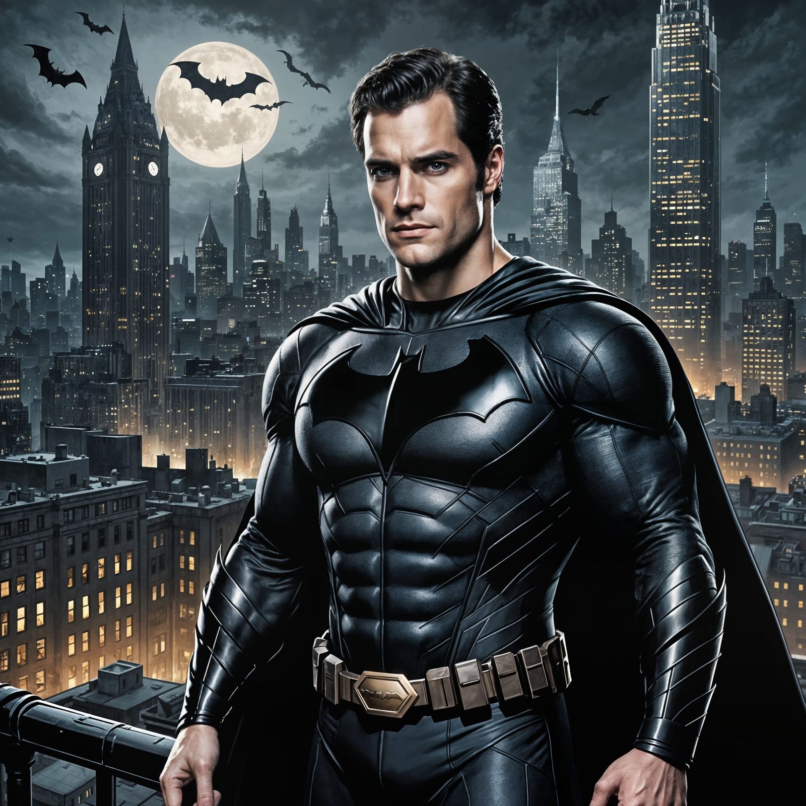 Henry Cavill as Batman: Comic Book Art