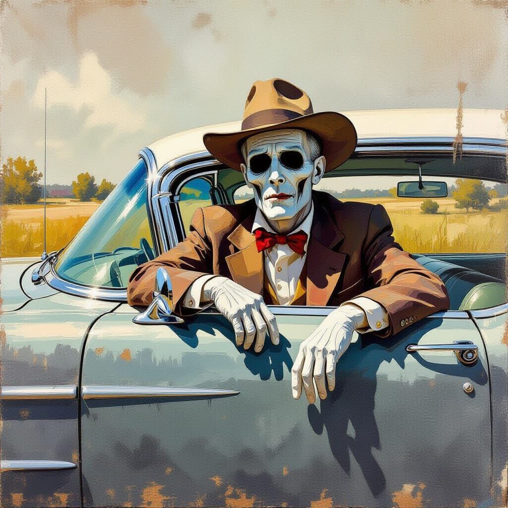 Ghostly Cadillac Ride to Nashville: Impressionist Masterpiec...