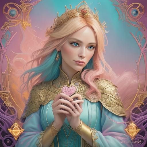 Love Phoenix Tarot Reader in Pink Tones