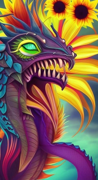 Dragon and Sunflower