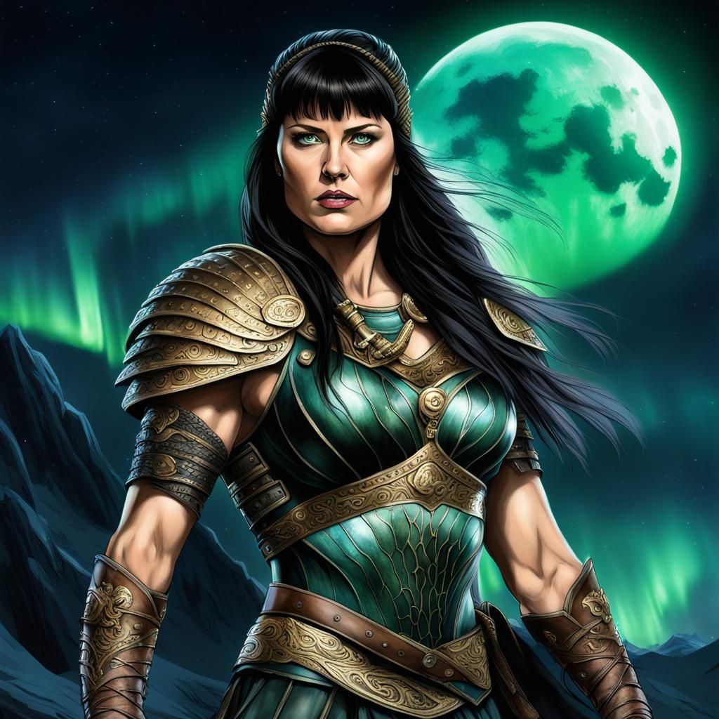 Xena Warrior Princess with Dragon