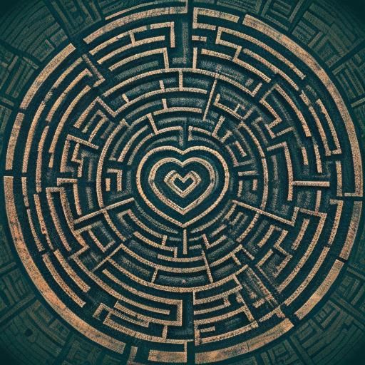 Labyrinth with a Heart at the Center