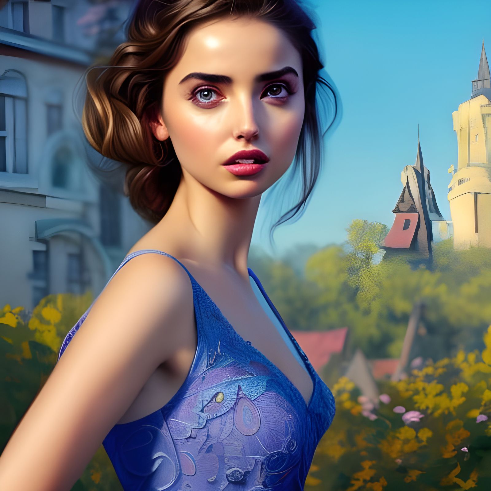 Ana de Armas Portrait in Detailed 3D Digital Art