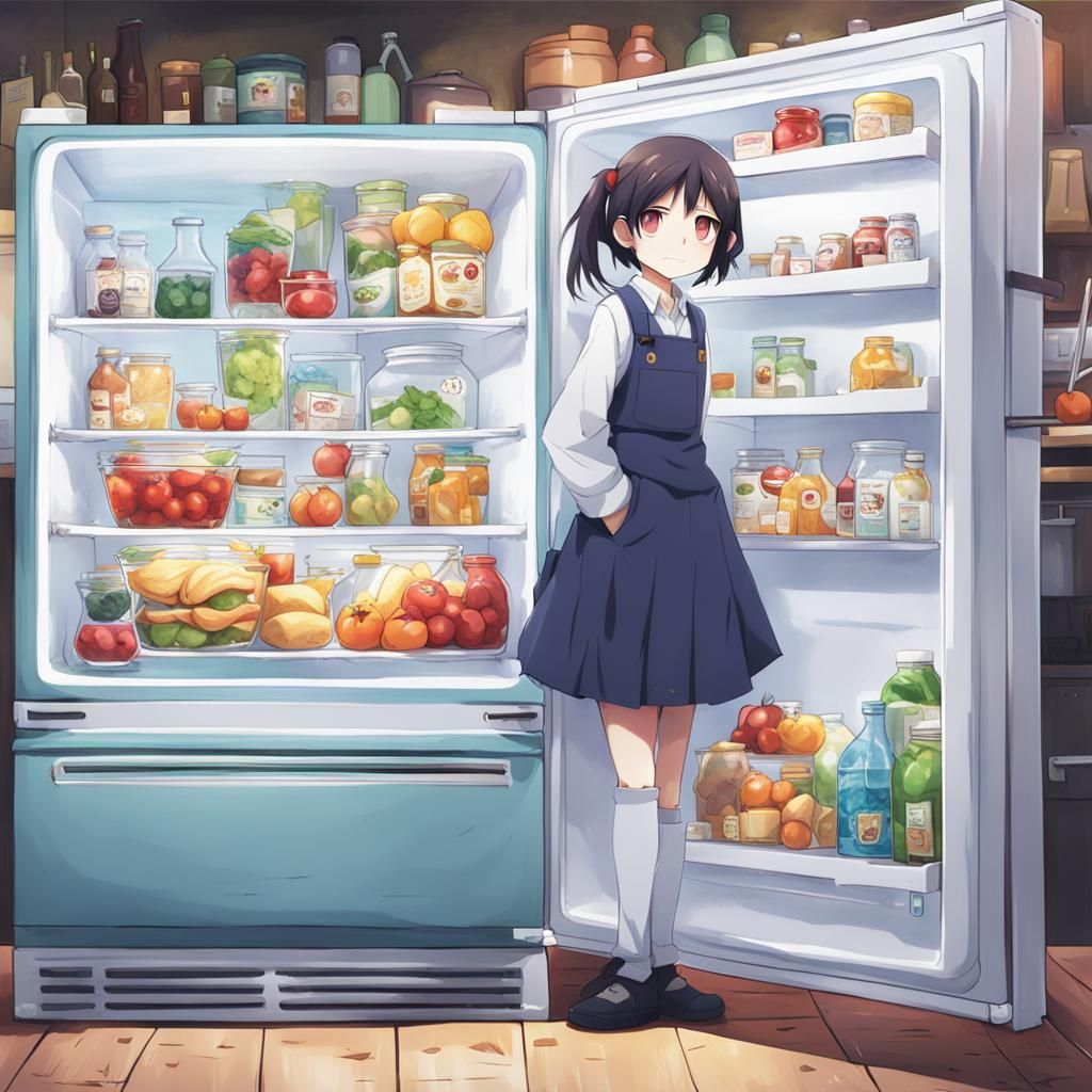 Anime Style Fridge Still Life