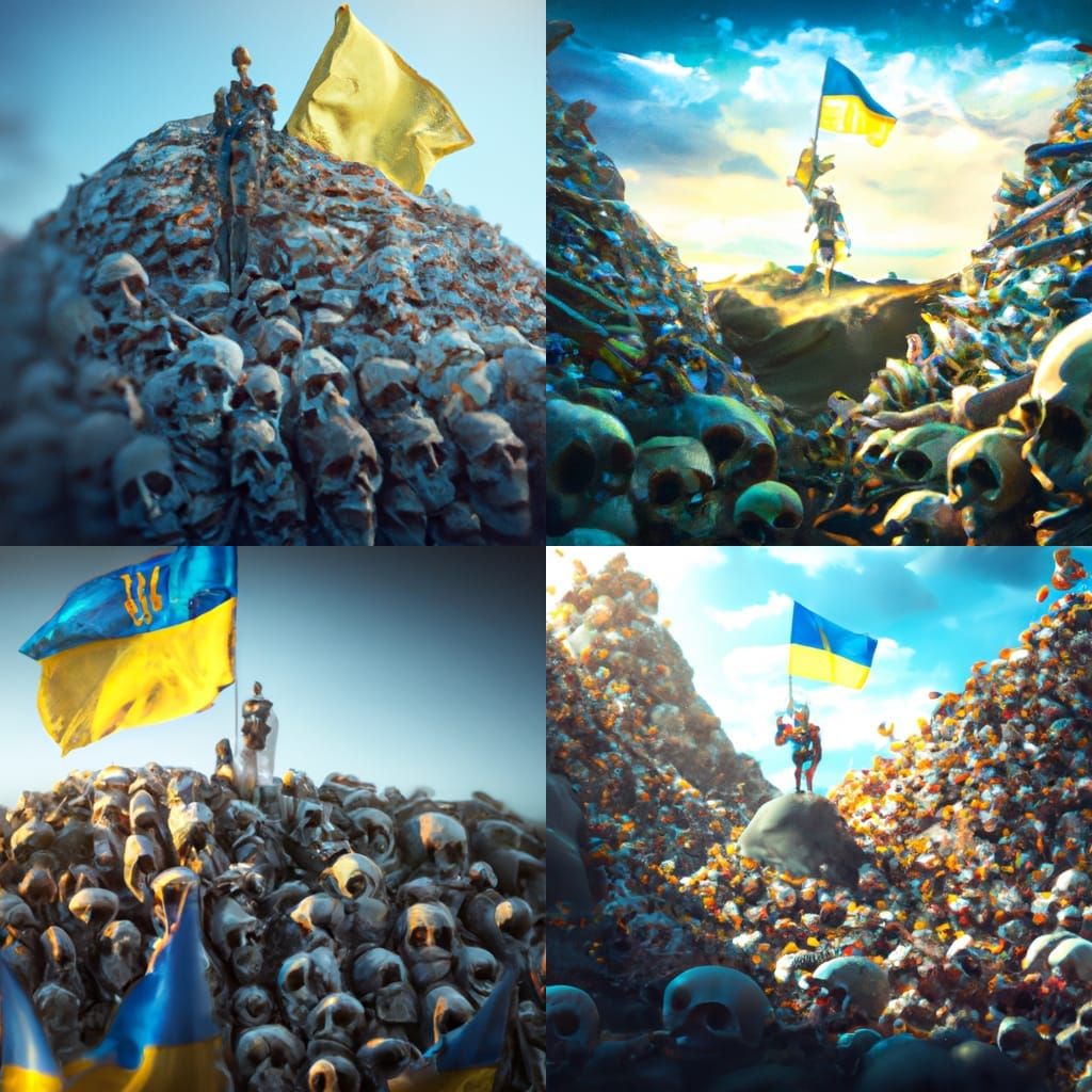 Ukrainian Soldier Victorious, Digital Art