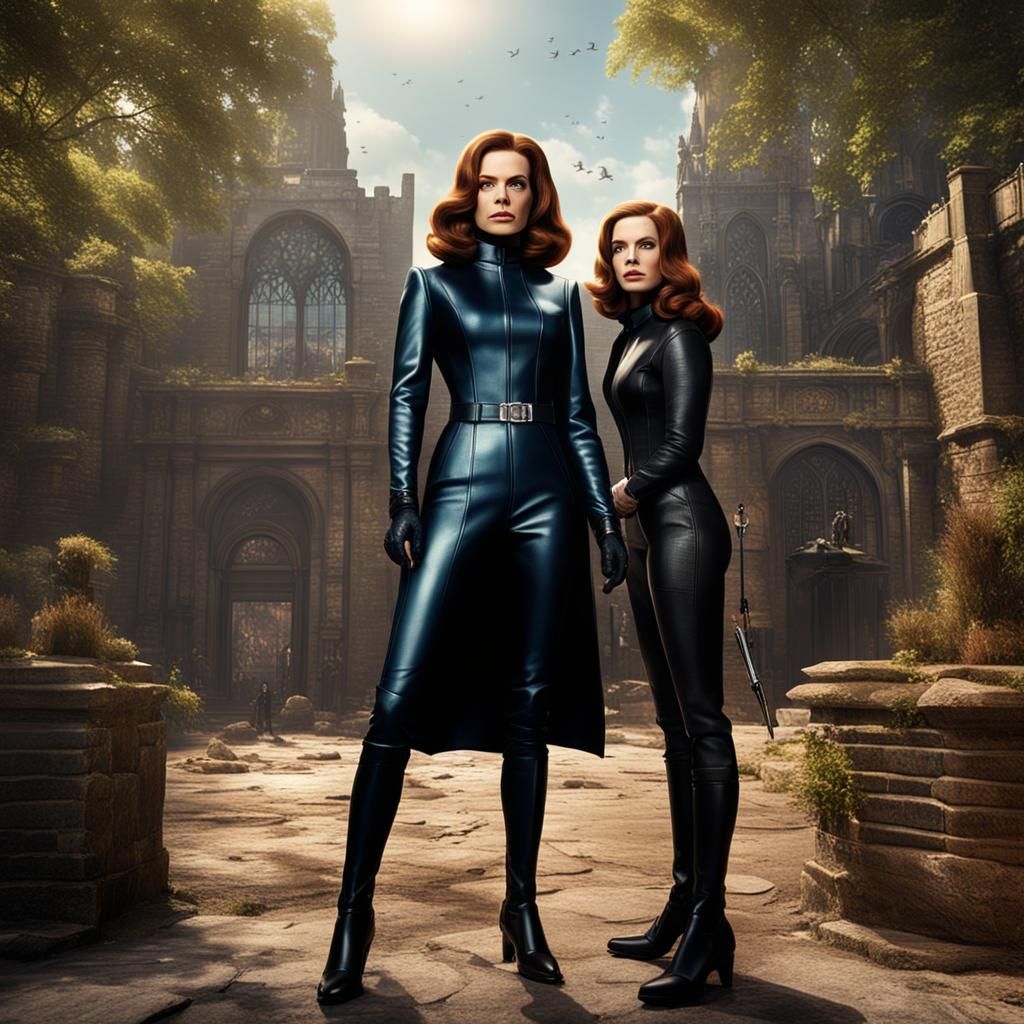 Emma Peel and Frieda Boher in the Avengers TV Series