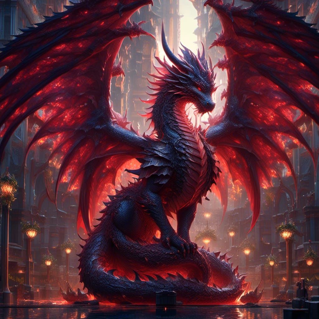 Demonic Dragon Angel: Dark Fantasy Concept Art