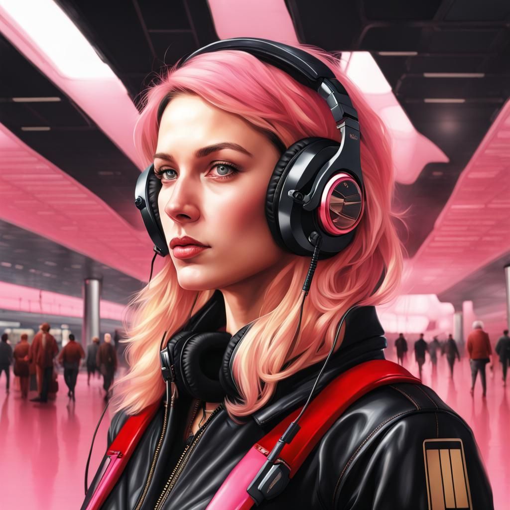 Sci-Fi Pilot in Pin-Up Style