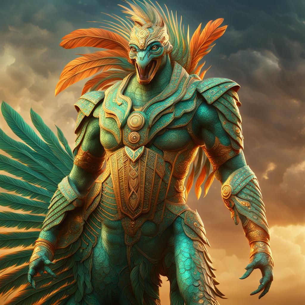 Mythical Hybrid Creature with Indian Flag Plumage