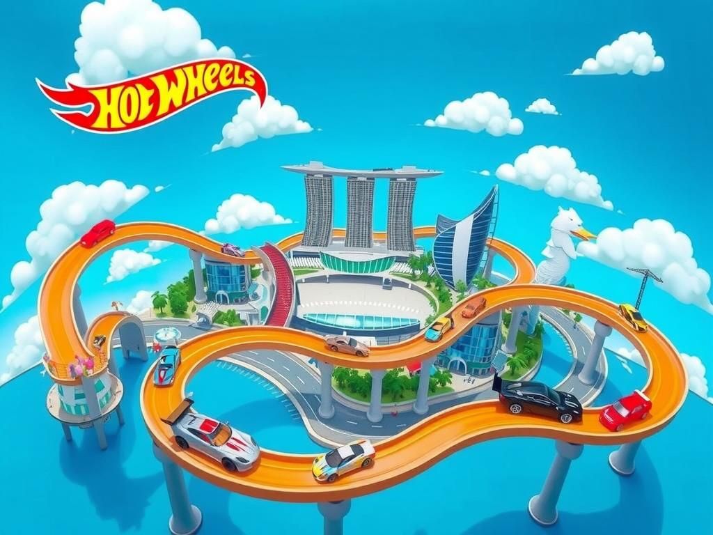 Hot Wheels Race Through Singapore: Retro-Futuristic Style