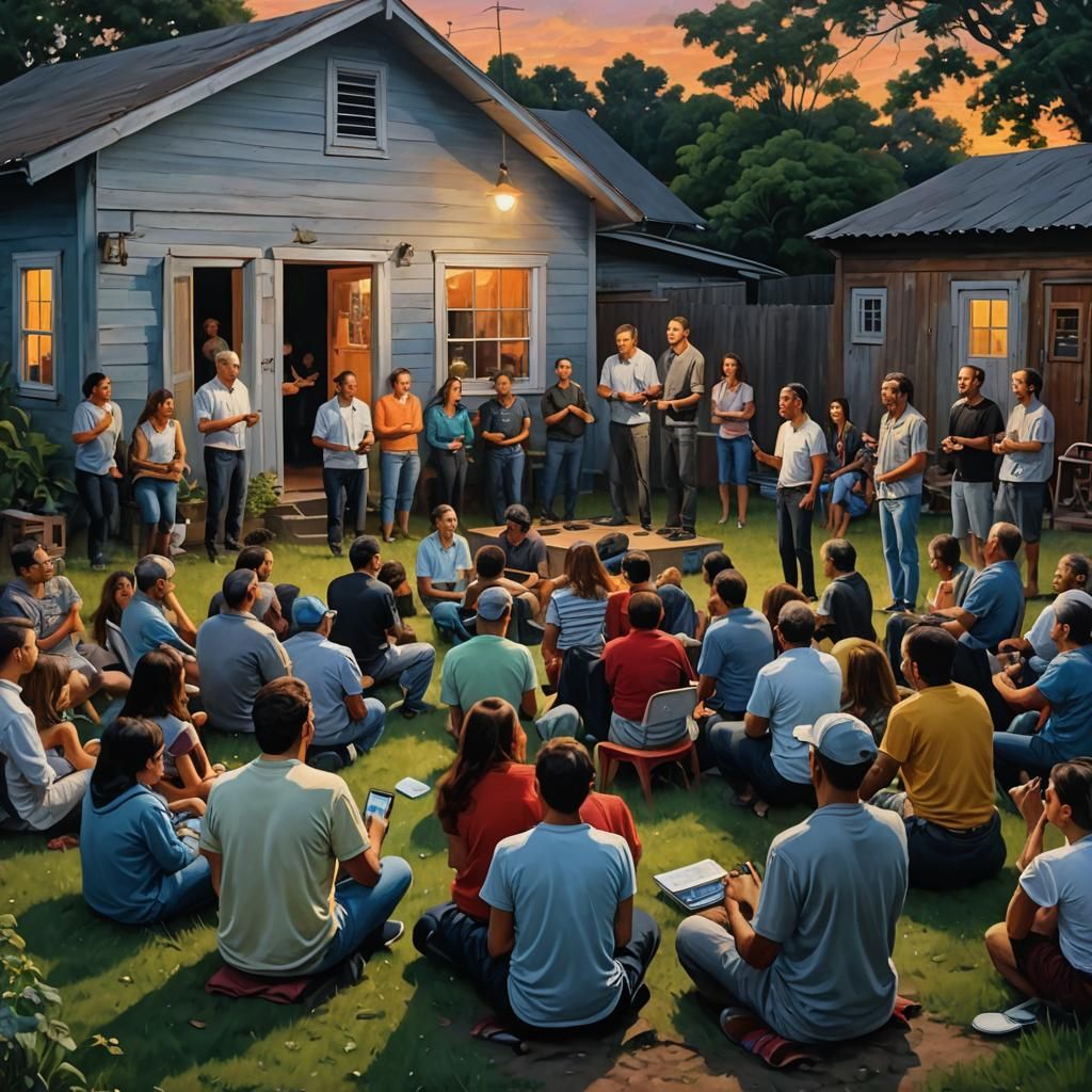 Spoken Word Artists Perform at an Old House