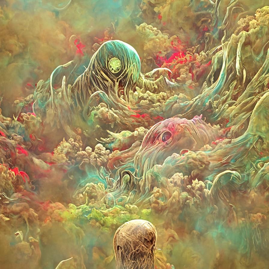 Cosmic Biblical Horror: A Digital Illustration