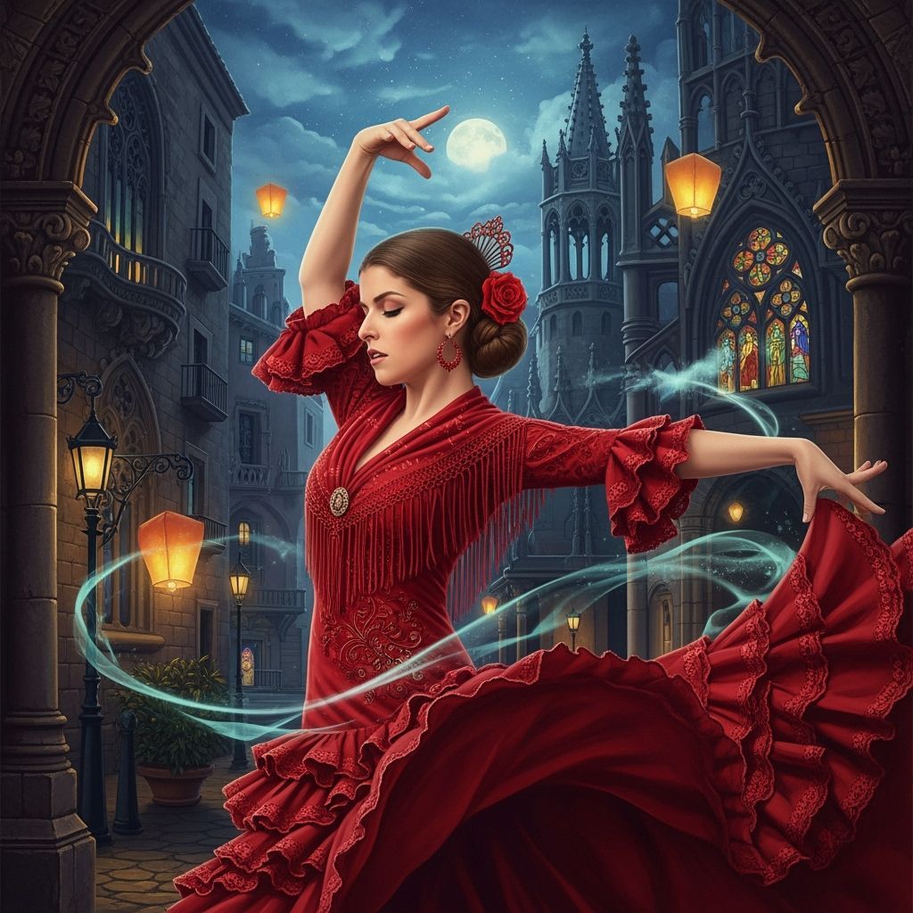 Anna Kendrick as Flamenco Dancer in Fantastical Barcelona
