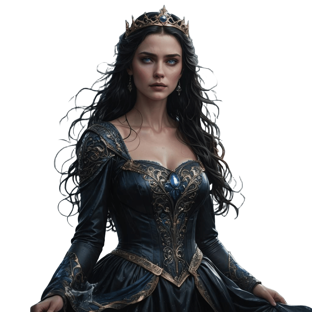 Stormy Night Queen: Detailed Fantasy Art