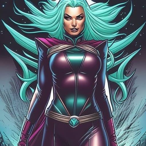 Polaris Cosplay in Comic Book Art Style