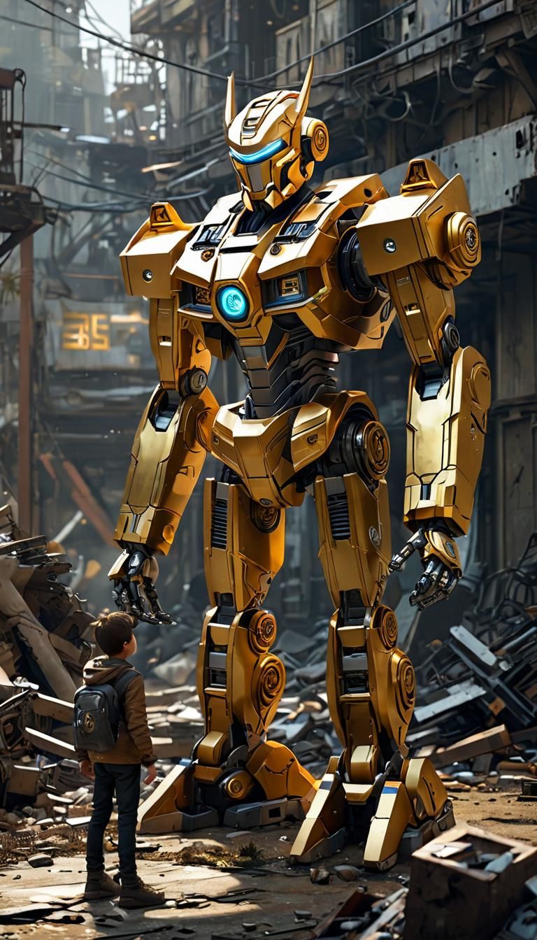 Orphan Boy Finds Mecha Goddess in Abandoned City