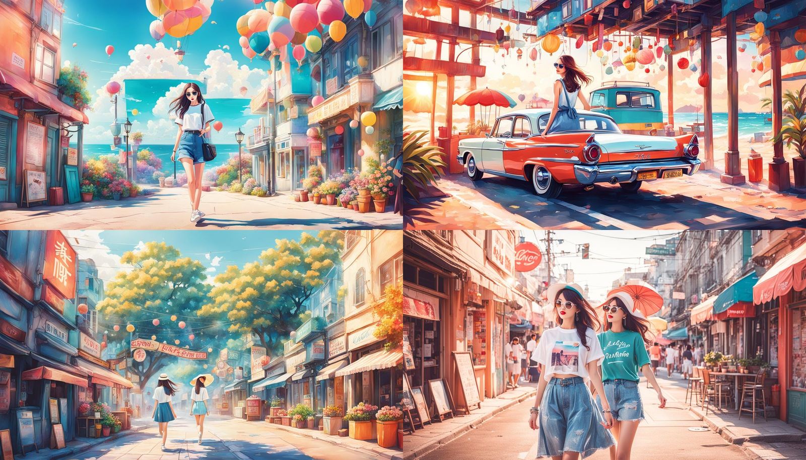 Nostalgic Summer: Girl Photo in 2016 Music Video Style