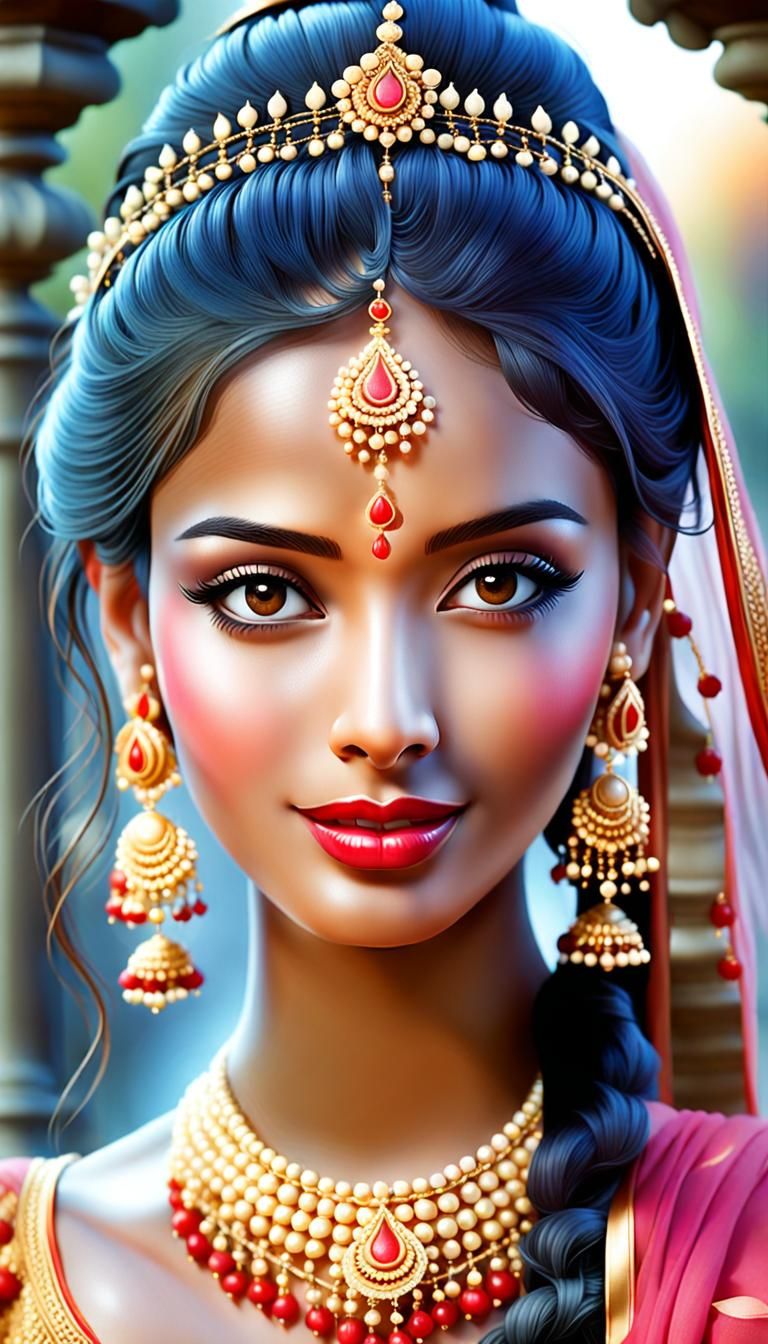 Attractive Girl Radiating Love and Beauty