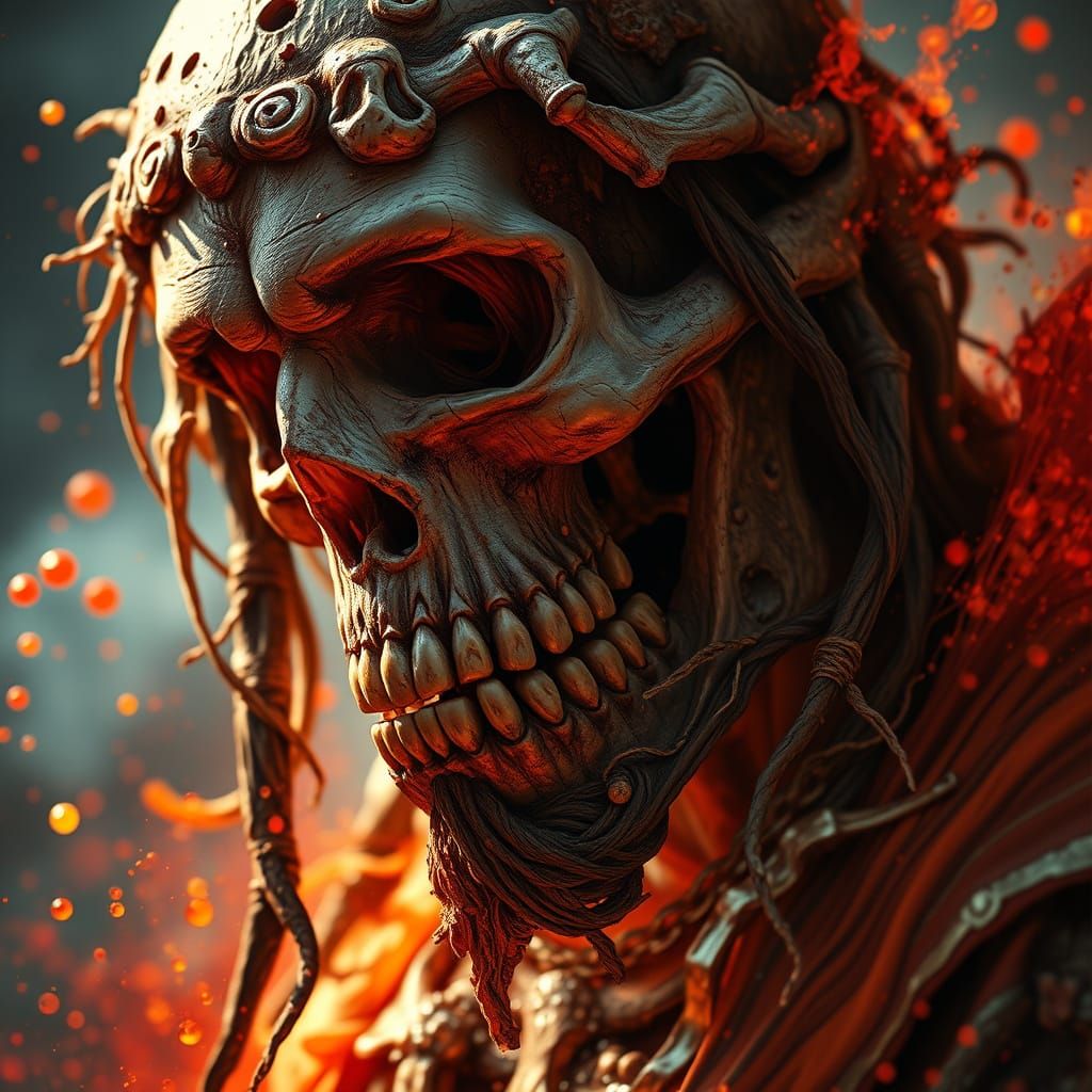 Hyperrealistic Dry Bones Awakening: Biblical Concept Art