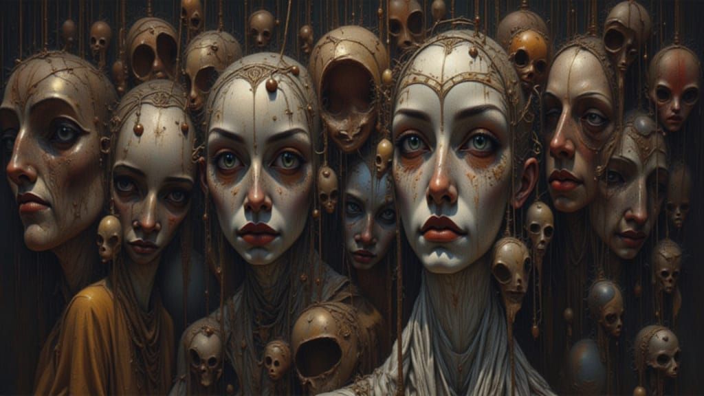 Marionette Puppets Portrait with Dynamic Lighting