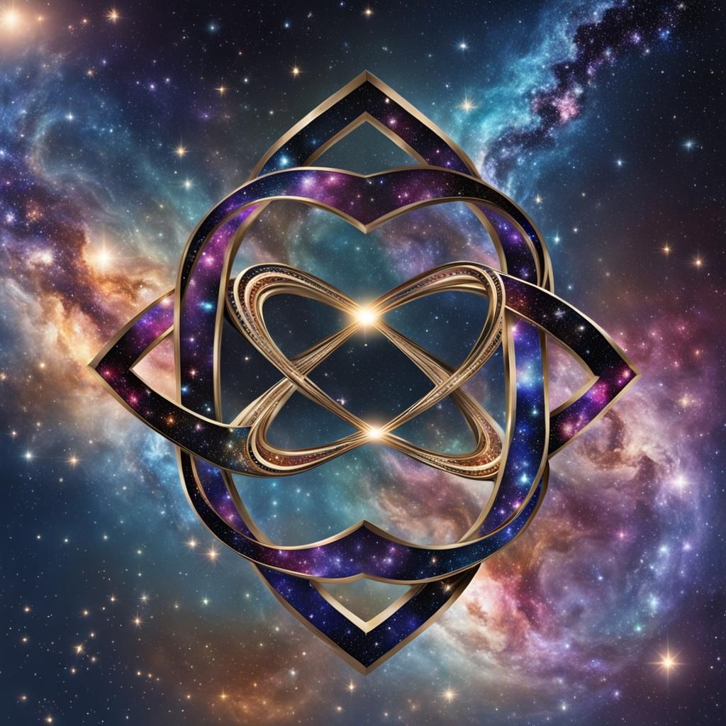 Infinity Galaxy with Hourglass of Stars