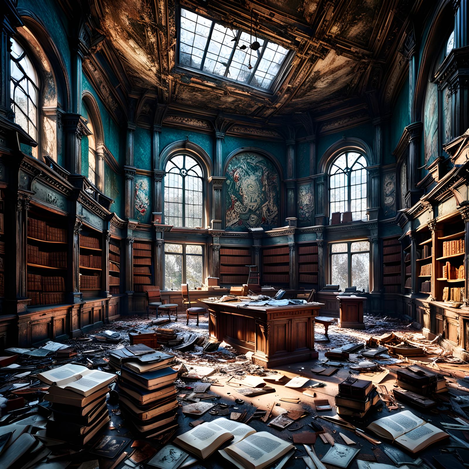 Abandoned library