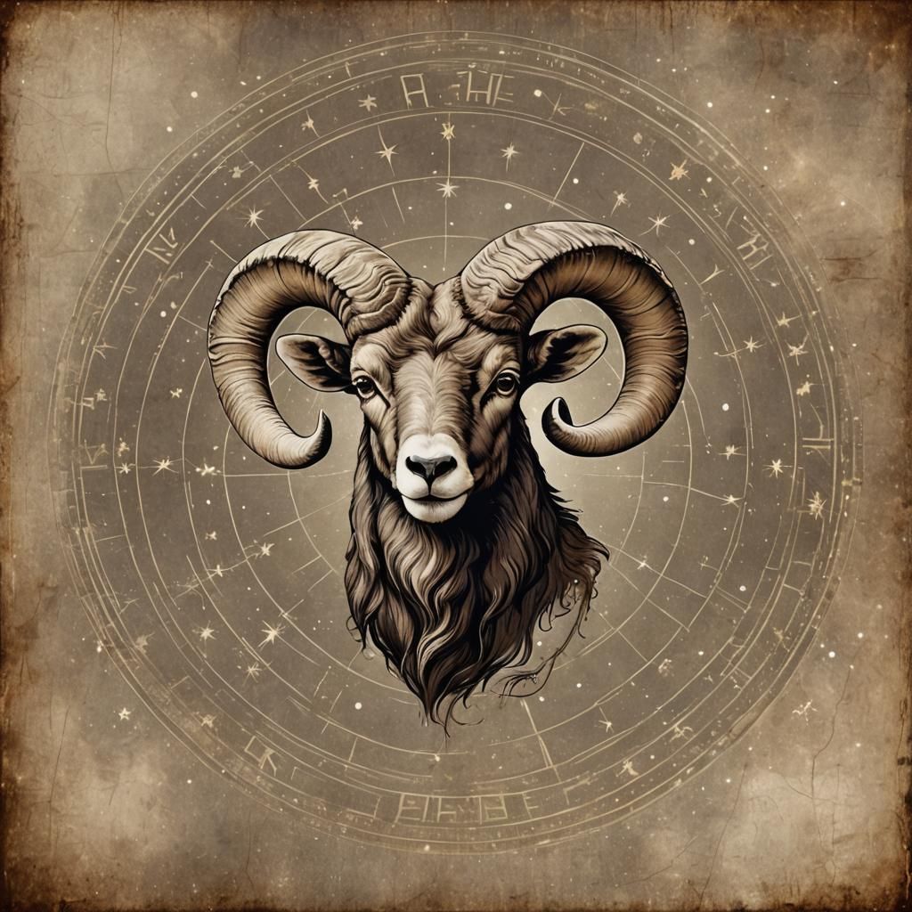 Aries Zodiac Sign Illustration