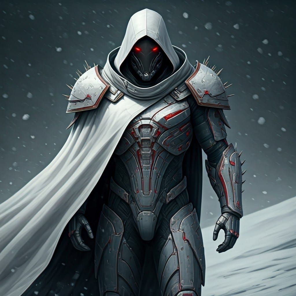 Character concept art of an exosuit