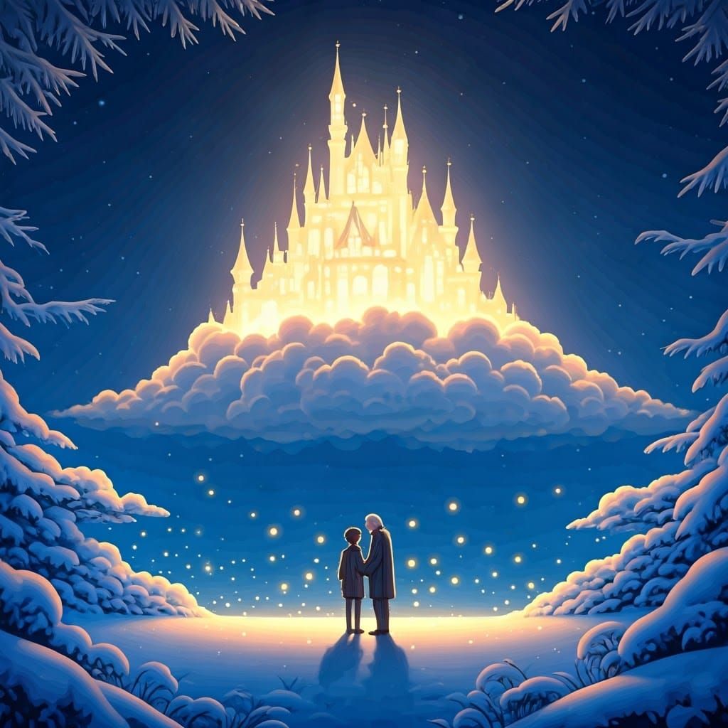 a Magical Princess Castle Above The Clouds