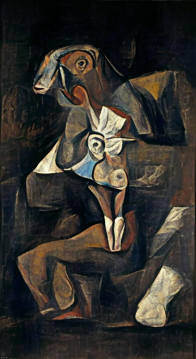 Saturn Devouring His Son: A Goya-Inspired Nightmare