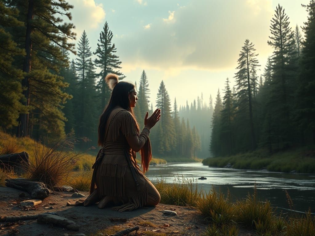 Goddess of the Pine Forest in Epic Digital Painting