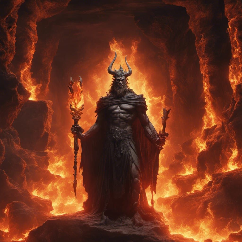 Hades, Greek God of the Underworld in Digital Art