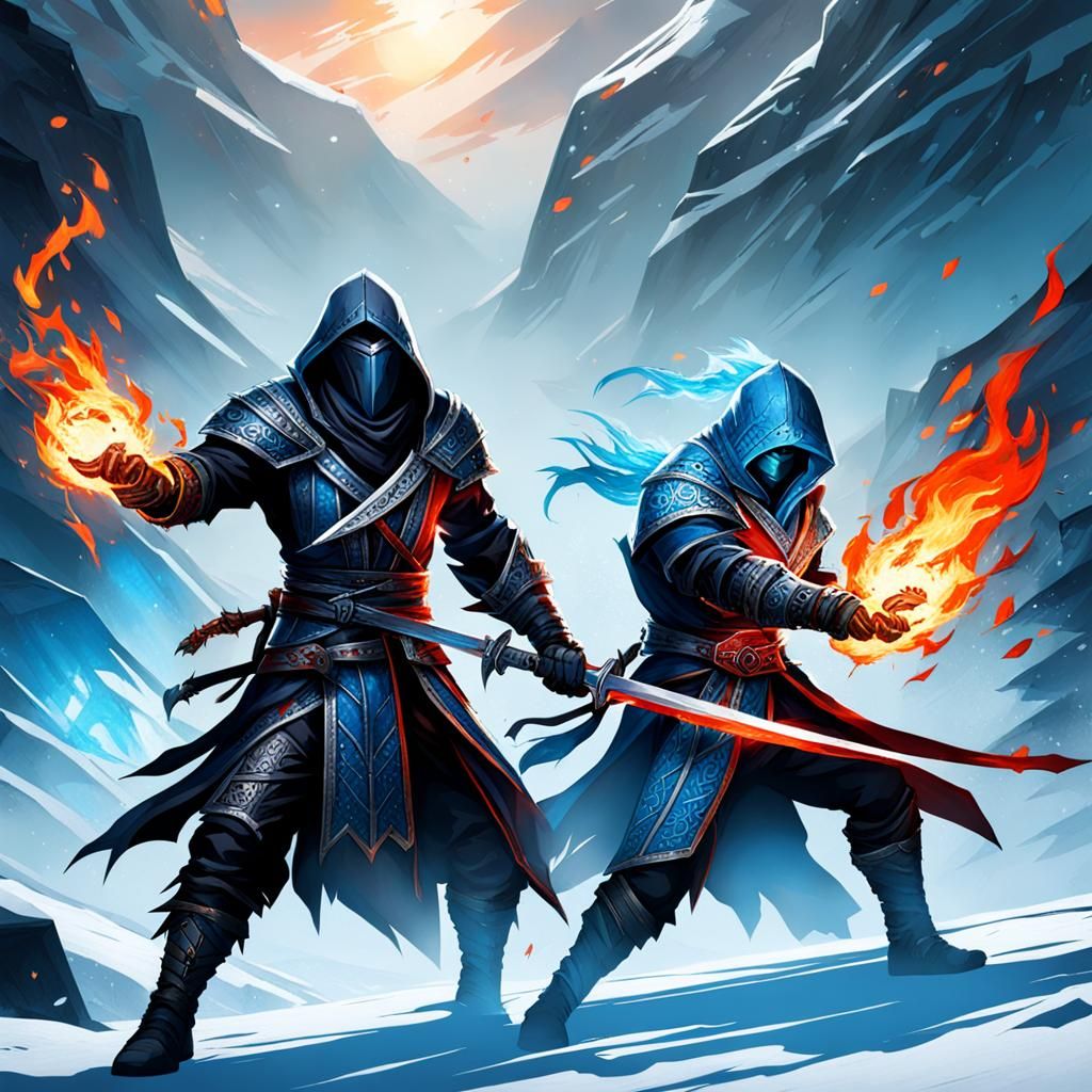 Fire and Ice Shadow Assassins Duel