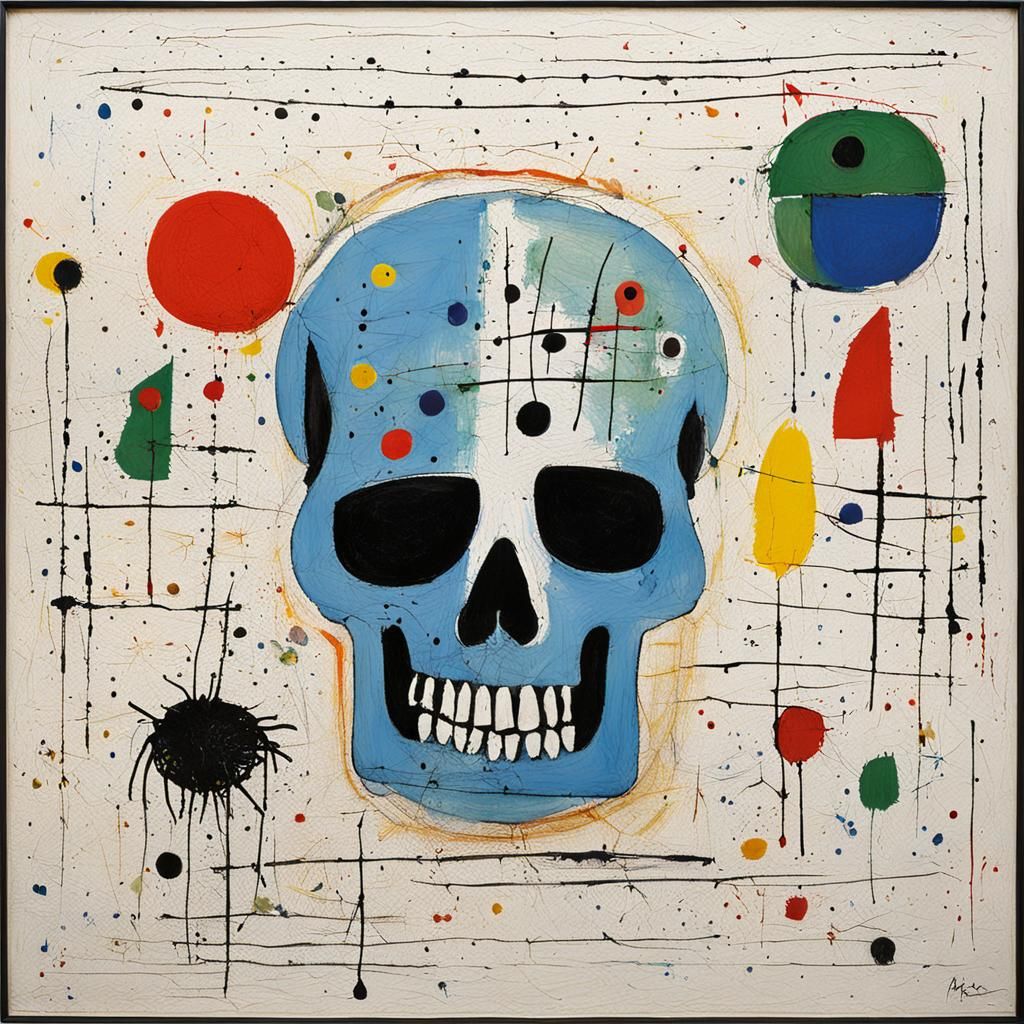 Abstract Pirate Skull Inspired by Modern Masters